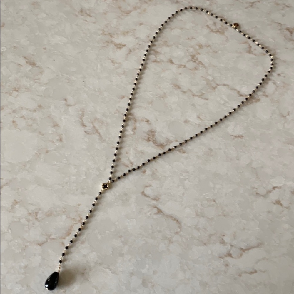 Viv & Ingrid Black and Gold Beaded Necklace